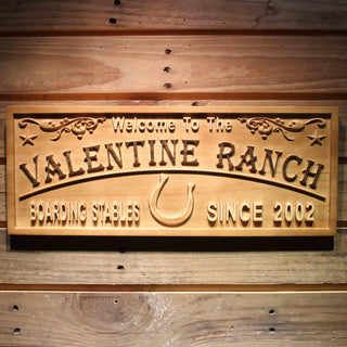 ADVPRO Name Personalized Ranch Farm Horseshoe Boarding Stables Housewarming Gifts Wood Engraved Wooden Sign wpa0454-tm - 18.25