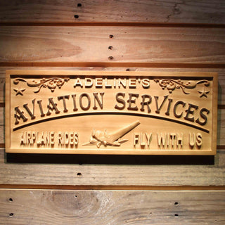 ADVPRO Name Personalized Aviation Services Airplane Aircraft Design Man Cave Home Bar Beer D‚cor Wood Engraved Wooden Sign wpa0455-tm - 18.25
