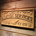 ADVPRO Name Personalized Aviation Services Airplane Aircraft Design Man Cave Home Bar Beer D‚cor Wood Engraved Wooden Sign wpa0455-tm - 26.75