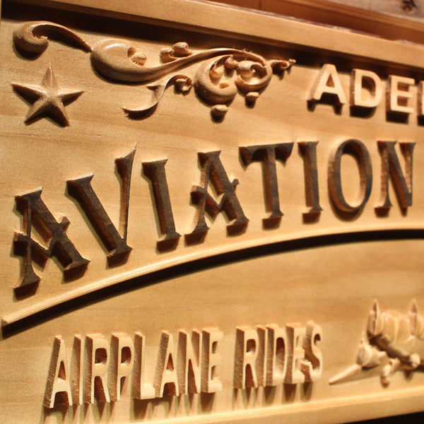 ADVPRO Name Personalized Aviation Services Airplane Aircraft Design Man Cave Home Bar Beer D‚cor Wood Engraved Wooden Sign wpa0455-tm - Details 2