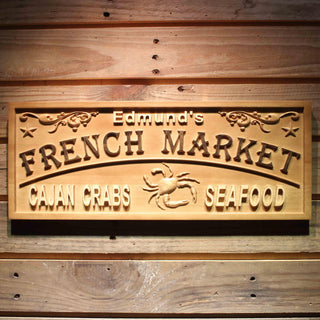 ADVPRO Name Personalized Seafood Crabs Market Kitchen Decoration Housewarming Gifts First Name Wood Engraved Wooden Sign wpa0457-tm - 18.25
