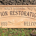 ADVPRO Name Personalized Aviation Restorations Airplane Room D‚cor Est. Year Man Cave Gifts Wood Engraved Wooden Sign wpa0458-tm - Details 1