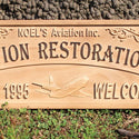 ADVPRO Name Personalized Aviation Restorations Airplane Room D‚cor Est. Year Man Cave Gifts Wood Engraved Wooden Sign wpa0458-tm - Details 1