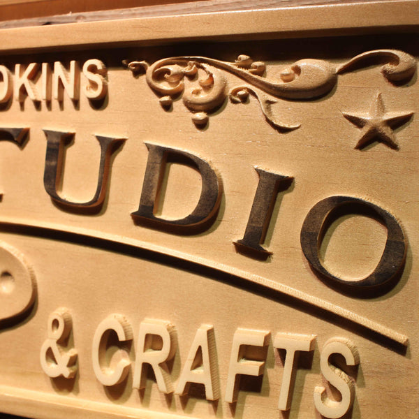 ADVPRO Name Personalized Art Studio Full Name Housewarming Gifts Crafts Wood Engraved Wooden Sign wpa0459-tm - Details 3