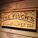 ADVPRO Name Personalized Flower First Last Names Est. Year Wedding Gifts Wood Engraved Wooden Sign wpa0461-tm - 26.75