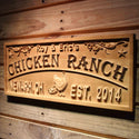 ADVPRO Name Personalized Chicken Ranch Hen with Eggs Design Est. Year Location Wood Engraved Wooden Sign wpa0464-tm - 26.75