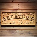 ADVPRO Name Personalized Art Studio Live Laugh Paint Home D‚cor Housewarming Gifts Wood Engraved Wooden Sign wpa0465-tm - 18.25