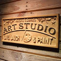 ADVPRO Name Personalized Art Studio Live Laugh Paint Home D‚cor Housewarming Gifts Wood Engraved Wooden Sign wpa0465-tm - 26.75