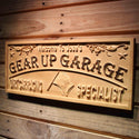 ADVPRO Name Personalized Gear Up Garage Dirt Car Racing Car Park D‚cor Bar Beer Wood Engraved Wooden Sign wpa0467-tm - 26.75