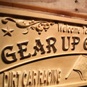 ADVPRO Name Personalized Gear Up Garage Dirt Car Racing Car Park D‚cor Bar Beer Wood Engraved Wooden Sign wpa0467-tm - Details 2