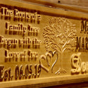 ADVPRO Name Personalized Family Tree Love Heart Last First Names Est. Date Wood Engraved Wooden Sign wpa0500-tm - Details 1