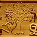 ADVPRO Name Personalized Family Tree Love Heart Last First Names Est. Date Wood Engraved Wooden Sign wpa0500-tm - Details 2