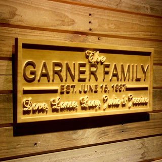 ADVPRO Name Personalized Full Family Members Last Name First Names Est. Date Housewarming Gifts Wood Engraved Wooden Sign wpa0502-tm - 23