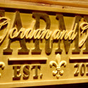 ADVPRO Name Personalized Fleur De Lis Last First Names Anniversary Est. Year Wood Engraved Wooden Sign wpa0504-tm - Details 3