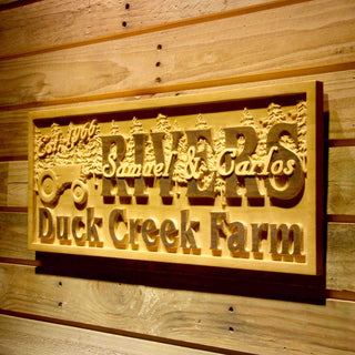 ADVPRO Name Personalized Duck Creek Farm Last First Names Housewarming Gifts Est. Year Wood Engraved Wooden Sign wpa0505-tm - 26.75