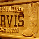 ADVPRO Name Personalized Cowboy Cowgirl Family Last First Names Est. Date Wood Engraved Wooden Sign wpa0507-tm - Details 1