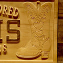 ADVPRO Name Personalized Cowboy Cowgirl Family Last First Names Est. Date Wood Engraved Wooden Sign wpa0507-tm - Details 2