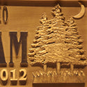 ADVPRO Name Personalized Cabin Forest Moon Last First Names Est. Date Wood Engraved Wooden Sign wpa0508-tm - Details 1