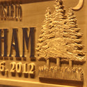 ADVPRO Name Personalized Cabin Forest Moon Last First Names Est. Date Wood Engraved Wooden Sign wpa0508-tm - Details 2