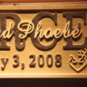 ADVPRO Name Personalized Deer Family Hunting Last First Names Est. Date Wood Engraved Wooden Sign wpa0511-tm - Details 2