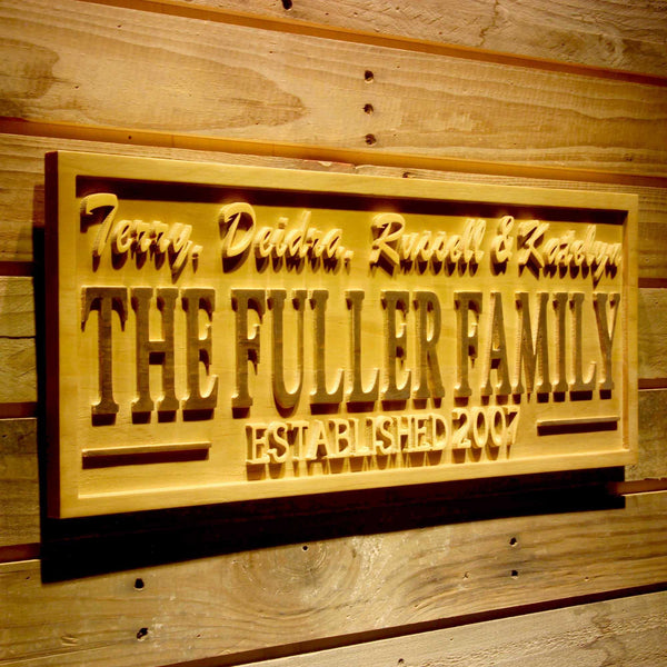 ADVPRO Name Personalized Full Family Members Last Name First Names Est. Year Housewarming Gifts Wood Engraved Wooden Sign wpa0517-tm - 23