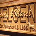 ADVPRO Name Personalized Dog Lovers Family Last First Names Est. Date Wood Engraved Wooden Sign wpa0520-tm - Details 3