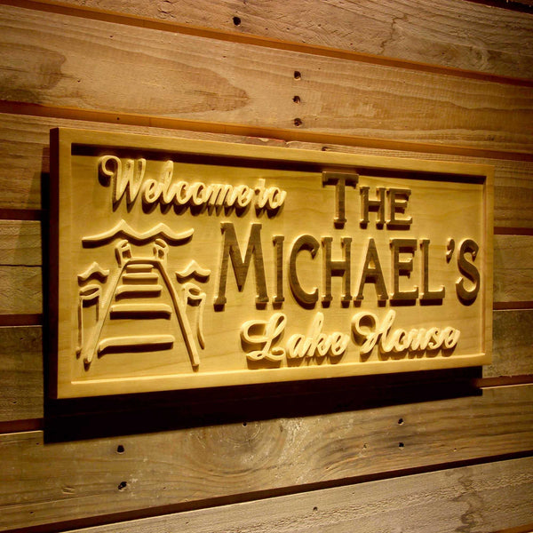 ADVPRO Name Personalized Lake House Ocean Lovers Man Cave Hideaway Gifts Wood Engraved Wooden Sign wpa0522-tm - 23
