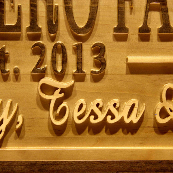 ADVPRO Name Personalized Full Family Members Last Name First Names Est. Year Housewarming Gifts Wood Engraved Wooden Sign wpa0529-tm - Details 1