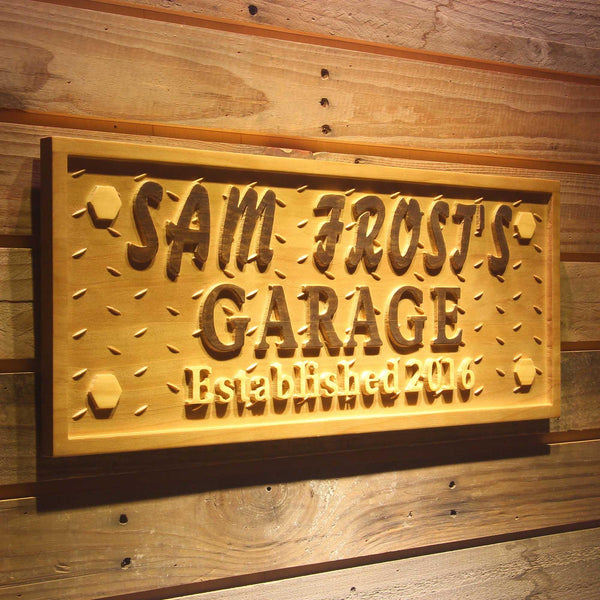 ADVPRO Name Personalized Garage Established Year Man Cave Bar Pub Wood Engraved Wooden Sign wpa0533-tm - 23