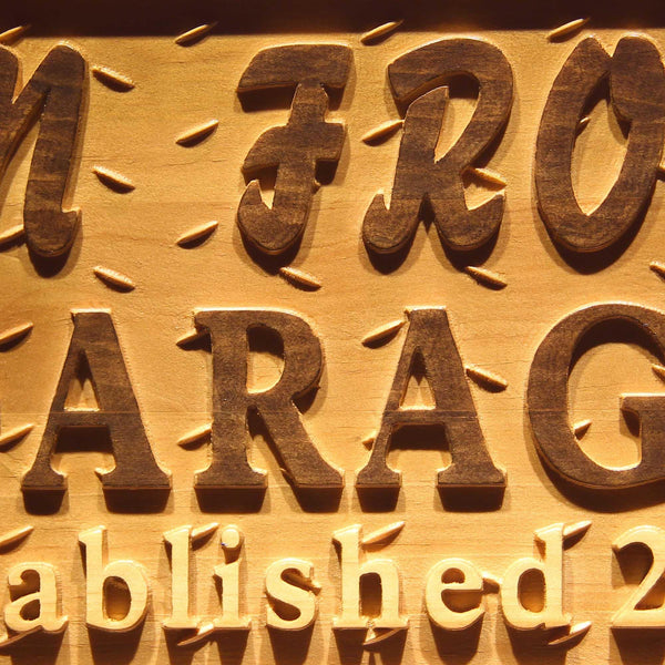 ADVPRO Name Personalized Garage Established Year Man Cave Bar Pub Wood Engraved Wooden Sign wpa0533-tm - Details 3