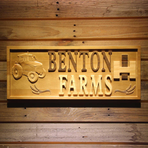 ADVPRO Name Personalized Farms Tractor Wheat Housewarming Gifts Wood Engraved Wooden Sign wpa0534-tm - 18.25