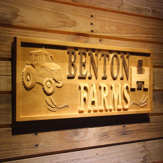 ADVPRO Name Personalized Farms Tractor Wheat Housewarming Gifts Wood Engraved Wooden Sign wpa0534-tm - 23