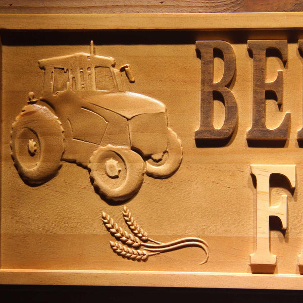 ADVPRO Name Personalized Farms Tractor Wheat Housewarming Gifts Wood Engraved Wooden Sign wpa0534-tm - Details 1