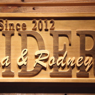 ADVPRO Name Personalized Wedding Gifts Family Name First Names Est. Year Wood Engraved Wooden Sign wpa0537-tm - Details 1