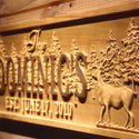 ADVPRO Name Personalized Reindeer Deer Forest Last Name Family Est. Date Wedding Gifts Wood Engraved Wooden Sign wpa0540-tm - Details 3