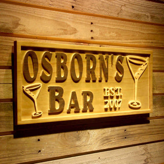 ADVPRO Name Personalized Bar Cocktails Pub Club Your Name Est. Year Wood Engraved Wooden Sign wpa0546-tm - 23
