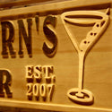 ADVPRO Name Personalized Bar Cocktails Pub Club Your Name Est. Year Wood Engraved Wooden Sign wpa0546-tm - Details 2