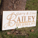 ADVPRO Personalized Custom Wedding Anniversary Sign First Name Rustic Home Decor Housewarming Gift 5 Year Wood Wooden Signs wpc0002-tm - Details 2