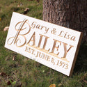 ADVPRO Personalized Custom Wedding Anniversary Sign First Name Rustic Home Decor Housewarming Gift 5 Year Wood Wooden Signs wpc0002-tm - Details 3