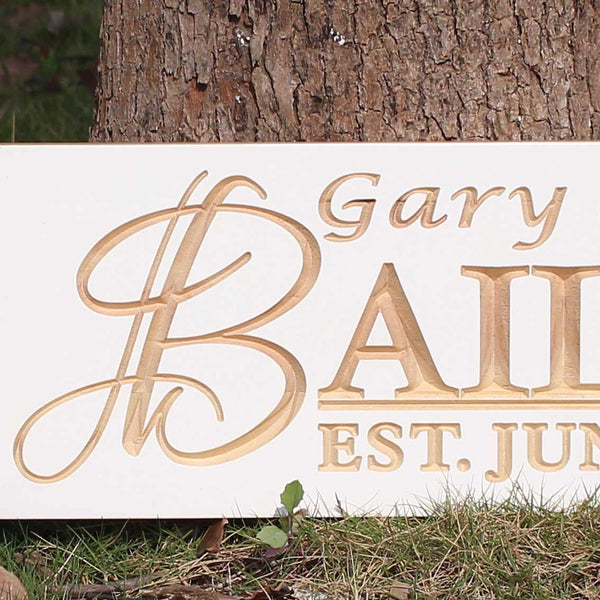 ADVPRO Personalized Custom Wedding Anniversary Sign First Name Rustic Home Decor Housewarming Gift 5 Year Wood Wooden Signs wpc0002-tm - Details 4