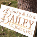 ADVPRO Personalized Custom Wedding Anniversary Sign First Name Rustic Home Decor Housewarming Gift 5 Year Wood Wooden Signs wpc0002-tm - Details 6