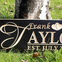 ADVPRO Personalized Last Name Rustic Home Decor Wood Engraving Custom Wedding Gift Couples Established Wooden Signs wpc0003-tm - Details 4
