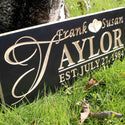 ADVPRO Personalized Last Name Rustic Home Decor Wood Engraving Custom Wedding Gift Couples Established Wooden Signs wpc0003-tm - Details 5