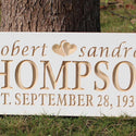 ADVPRO Personalized Double Heart Mr & Mrs Wedding Gift Custom Home Decor First Name Established Gift Family Sign Bar Beer Wooden Signs wpc0007-tm - Details 4