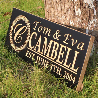 ADVPRO Name Personalized Last Name First Name Established Date Home Decor Wedding Gift Wooden Sign wpc0019-tm - Details 3