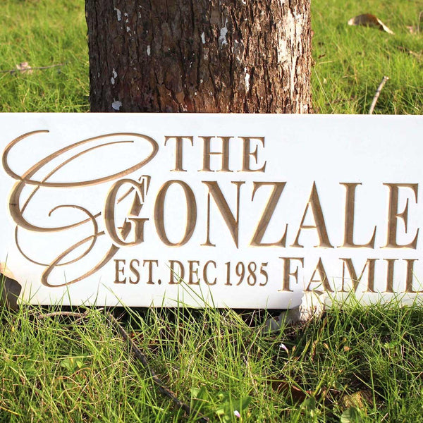 ADVPRO Name Personalized Last Name First Name Established Date Home Decor Wedding Gift Wooden Sign wpc0029-tm - Details 4