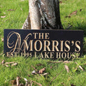 ADVPRO Name Personalized Lake House Last Name Home Decor Wedding Gift Wooden Sign wpc0031-tm - Details 1