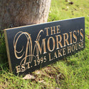ADVPRO Name Personalized Lake House Last Name Home Decor Wedding Gift Wooden Sign wpc0031-tm - Details 2