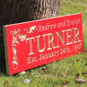 ADVPRO Name Personalized Last Name First Name Established Date Home Decor Wedding Gift Wooden Sign wpc0035-tm - Details 2