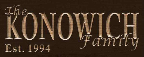 ADVPRO Name Personalized Last Name First Name Established Date Home Decor Wedding Gift Wooden Sign wpc0038-tm - Brown